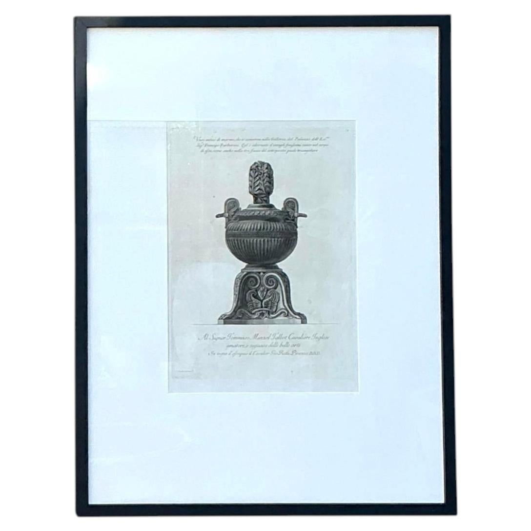 Vintage Italian Monumental Giovanni Batista Piranesi Urn Print