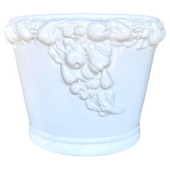 Vintage Italian Monumental Glazed Ceramic Planter