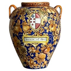 Vintage Italian Monumental Hand bemalte Urne