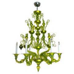 Vintage Italian Monumental Murano Glass Chandelier