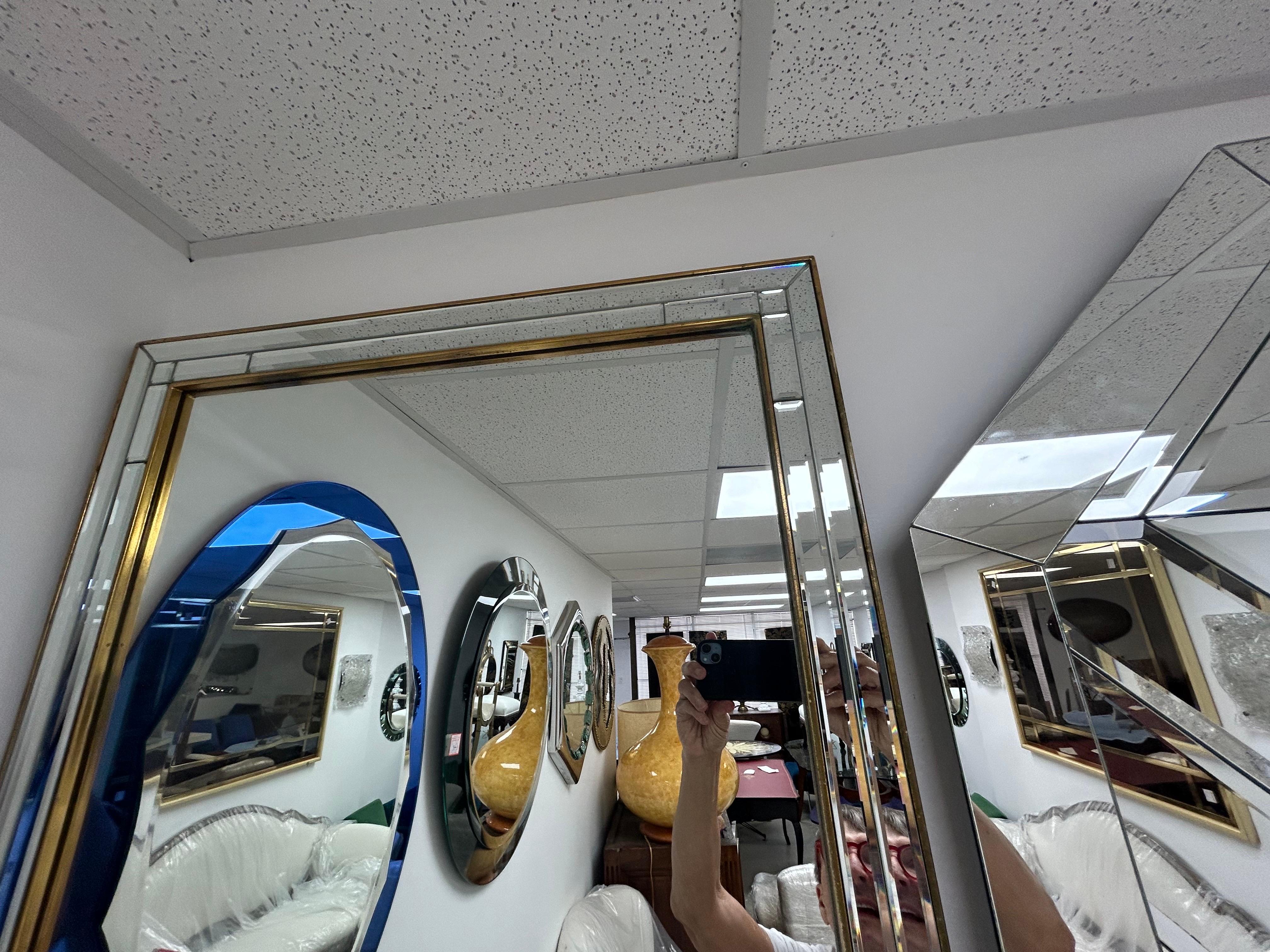 Miroir italien vintage multi-biseauté en vente 4