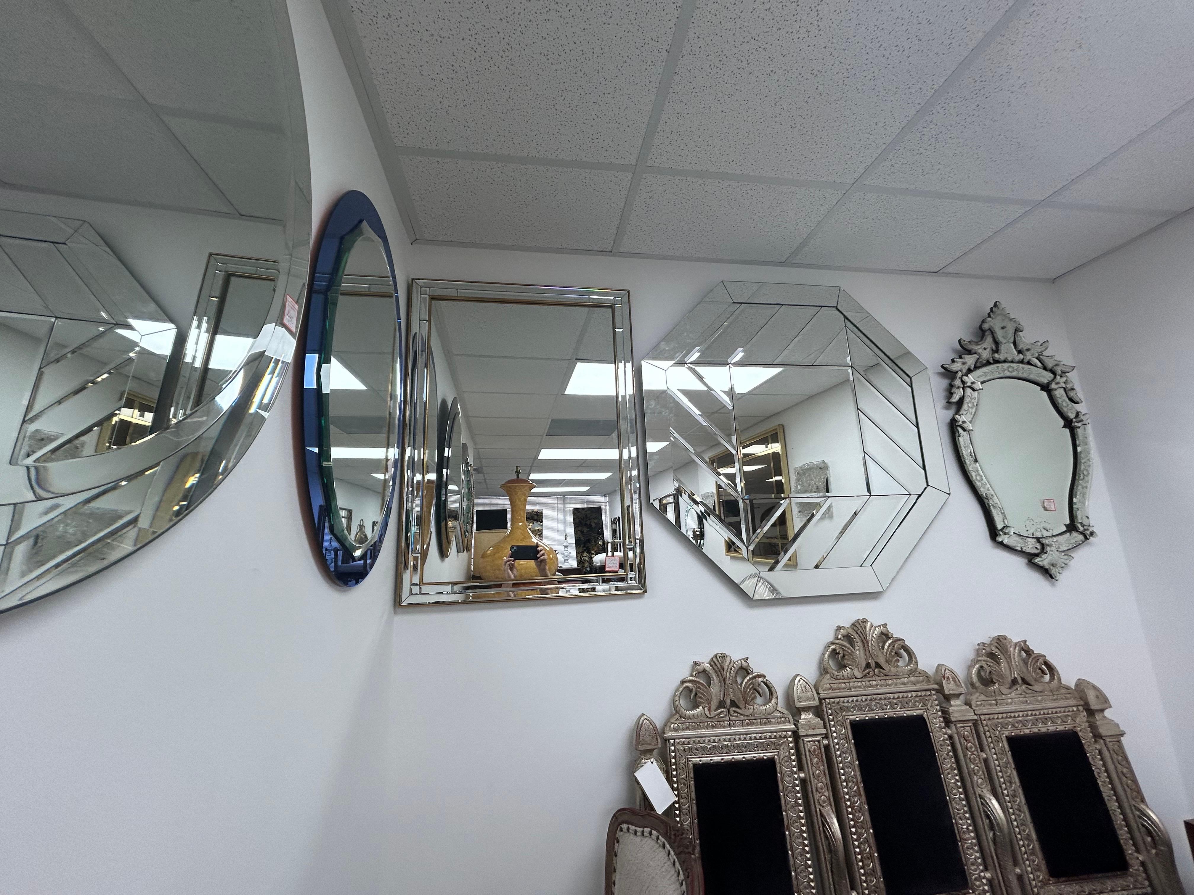Miroir italien vintage multi-biseauté en vente 3
