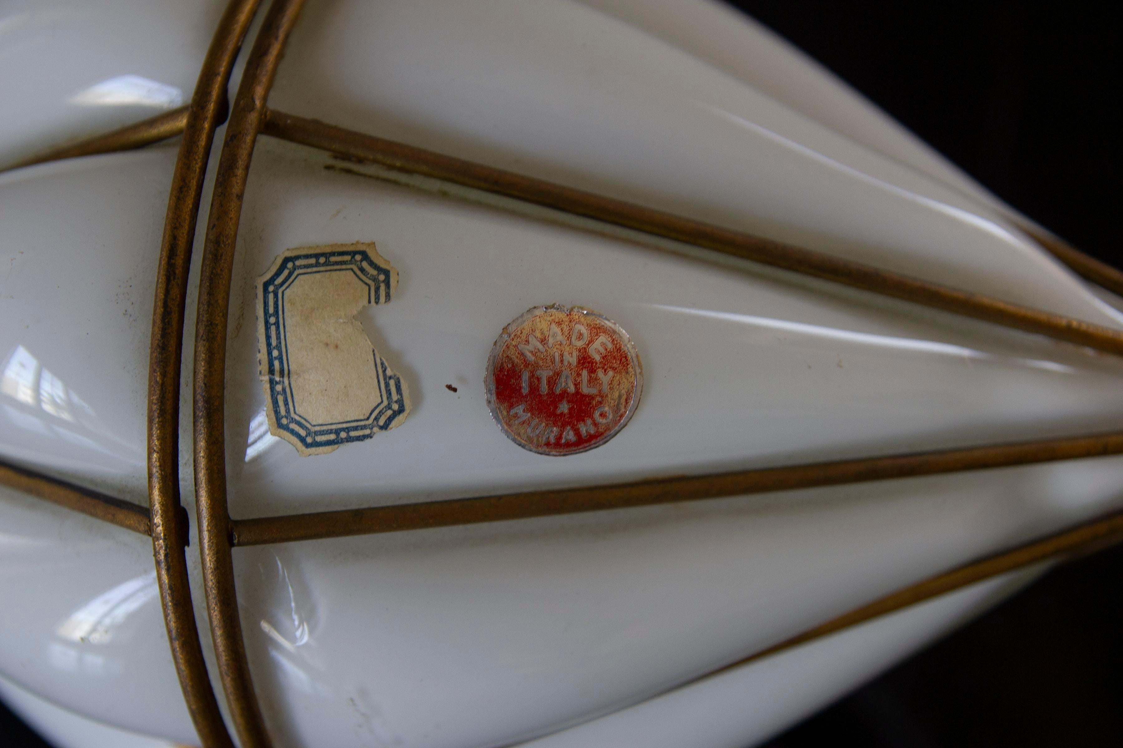 Italienische Muschel aus Murano-Kunstglas (Muranoglas) im Angebot