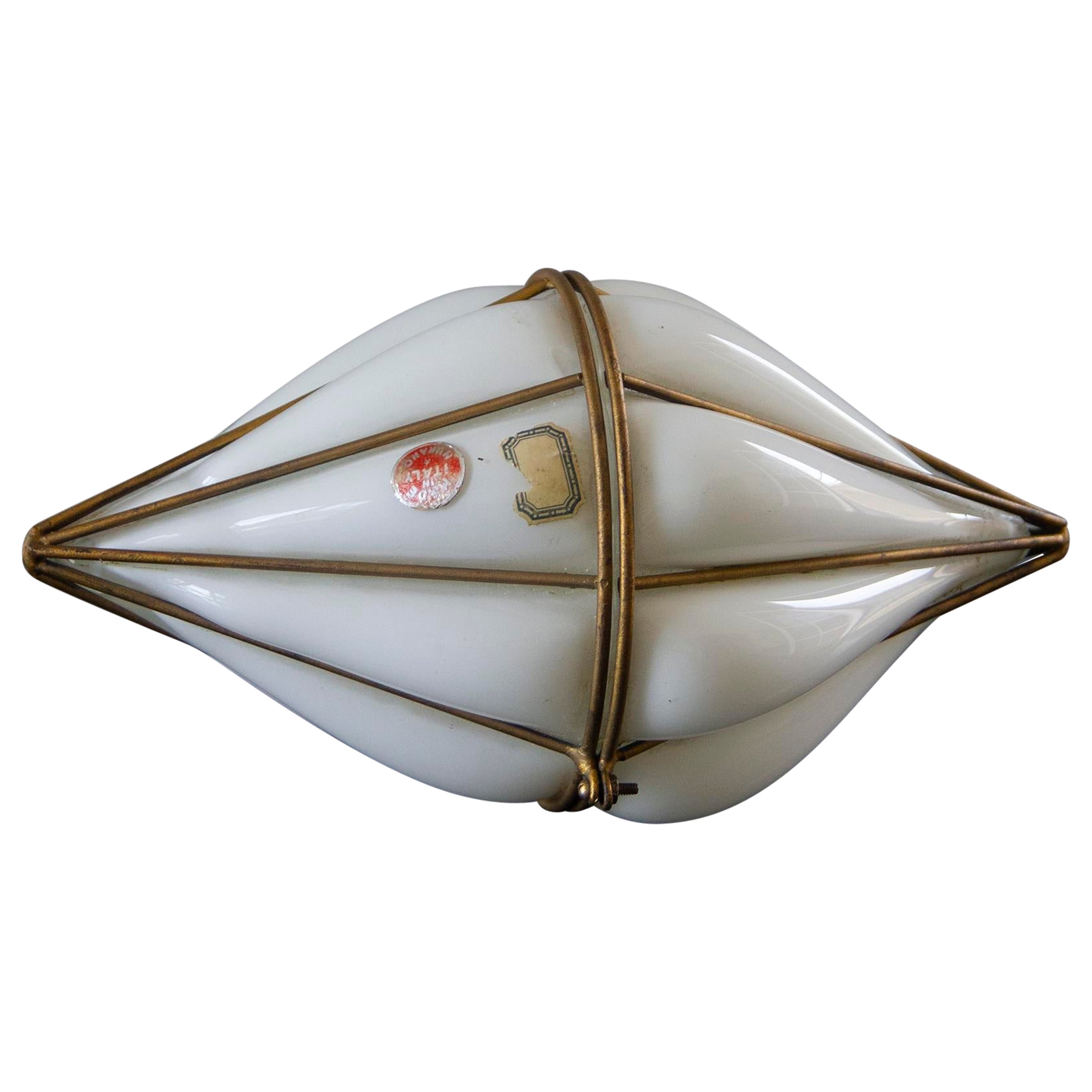 Vintage Italian Murano Art Glass Shell