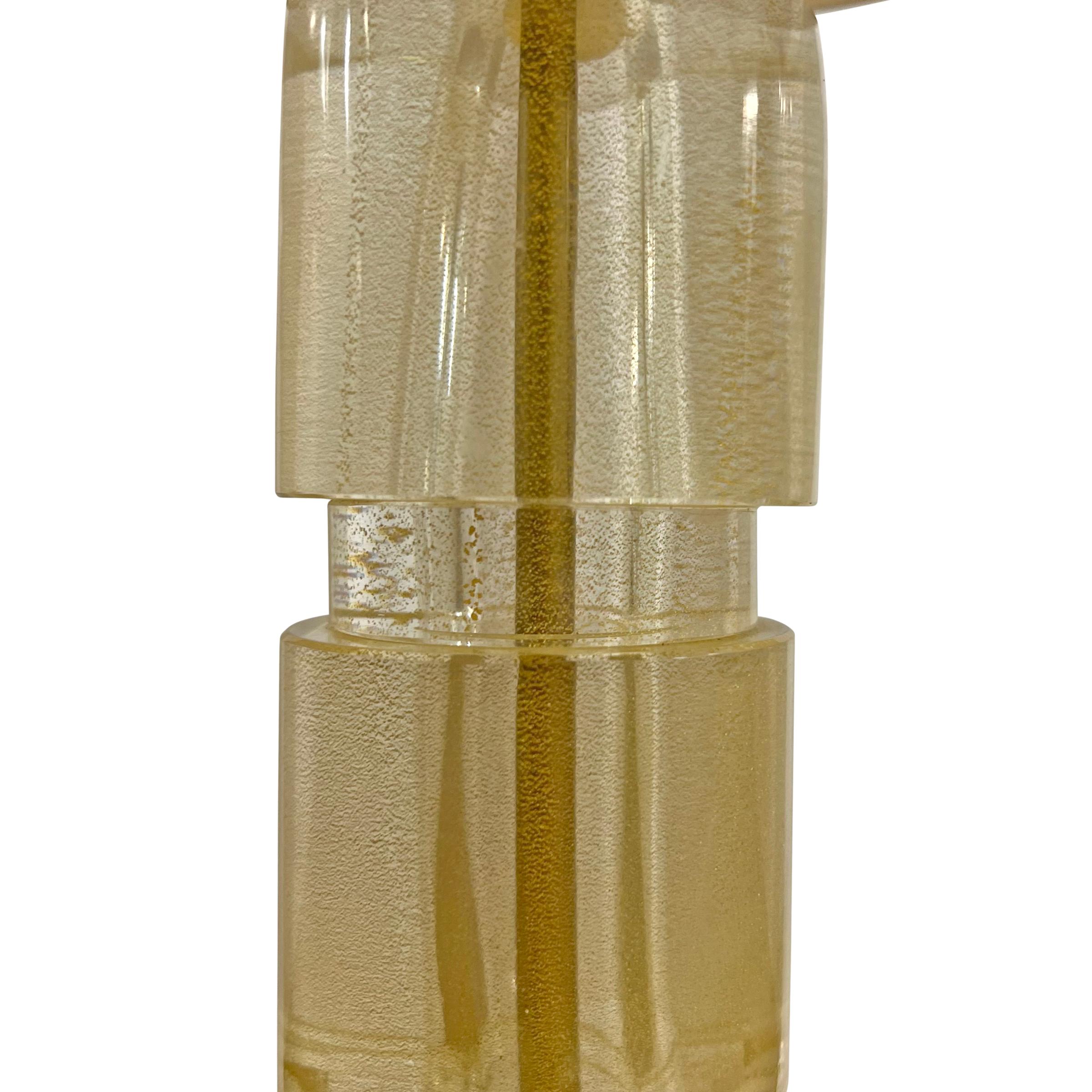 20ième siècle Lampe italienne vintage Avventurina en verre de Murano en vente