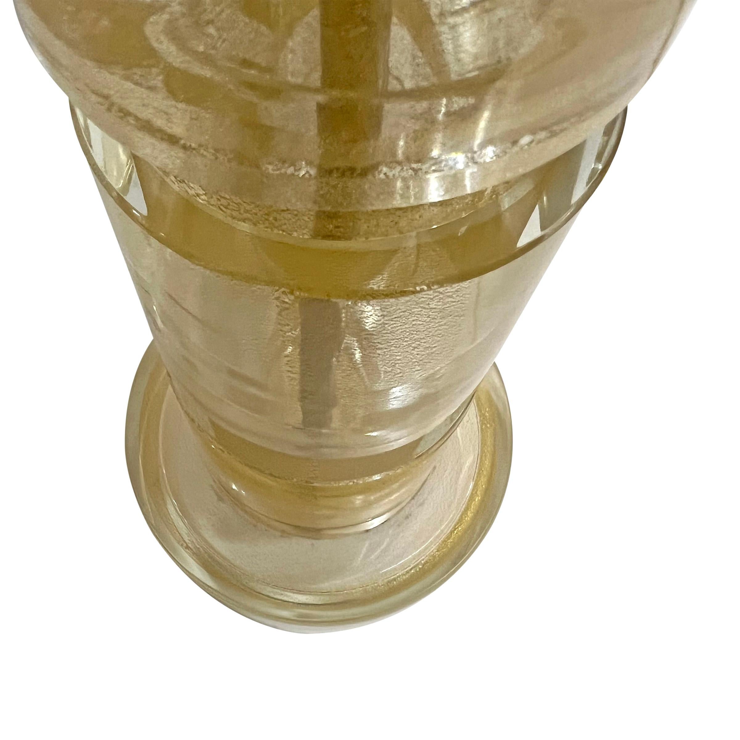 Lampe italienne vintage Avventurina en verre de Murano en vente 2