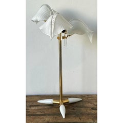 Vintage Italian Murano Calle Lily Table Lamp