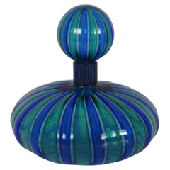 Retro Italian Murano Cane Art Glass Perfume Liquor Decanter Bottle Stopper