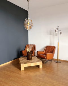 Vintage Italian Murano Chandelier, 24 Clear and Amber