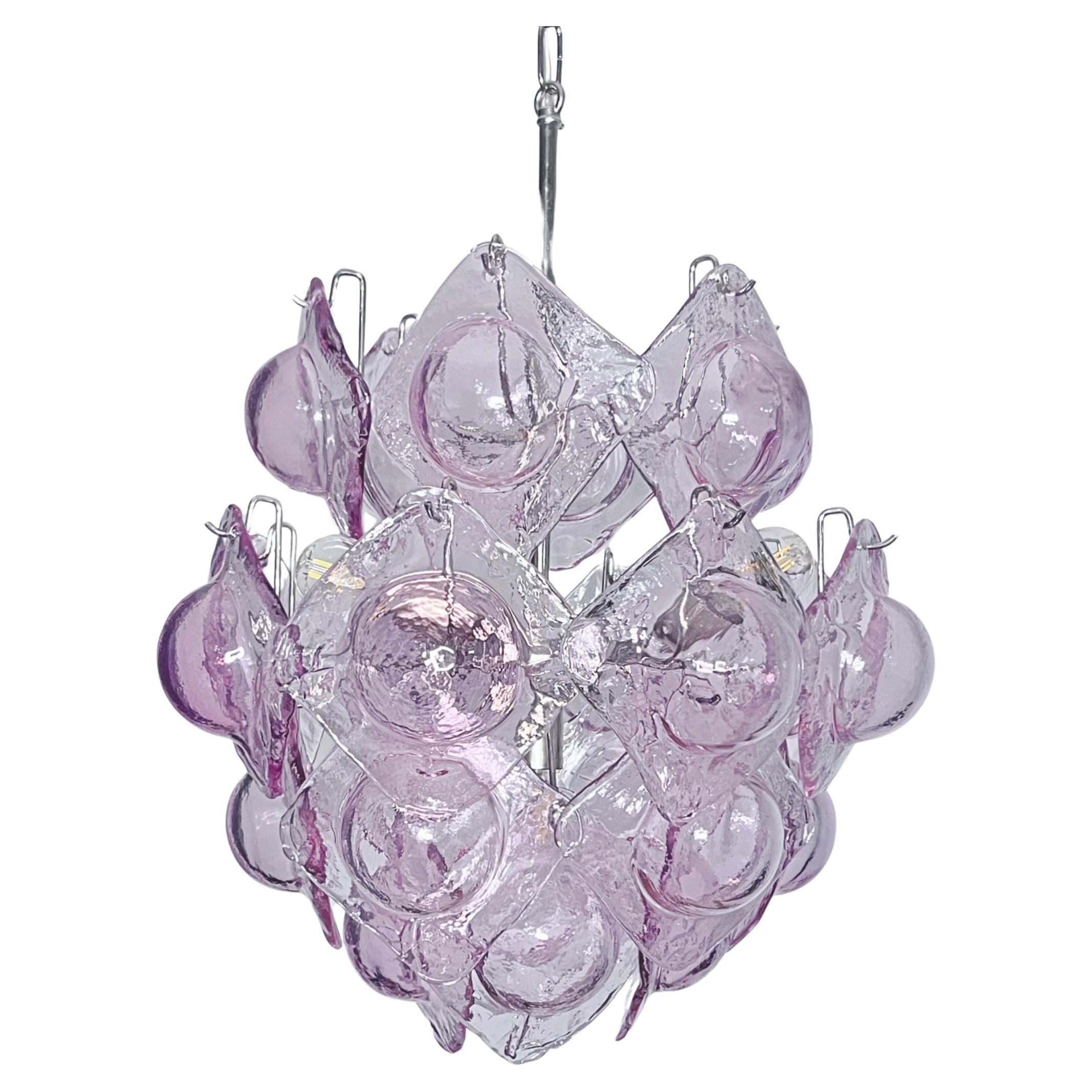 Vintage Italian Murano chandelier - 24 glasses - "Bubbles" Model