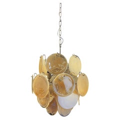 Lampadario italiano di Murano vintage, 24 dischi d'oro