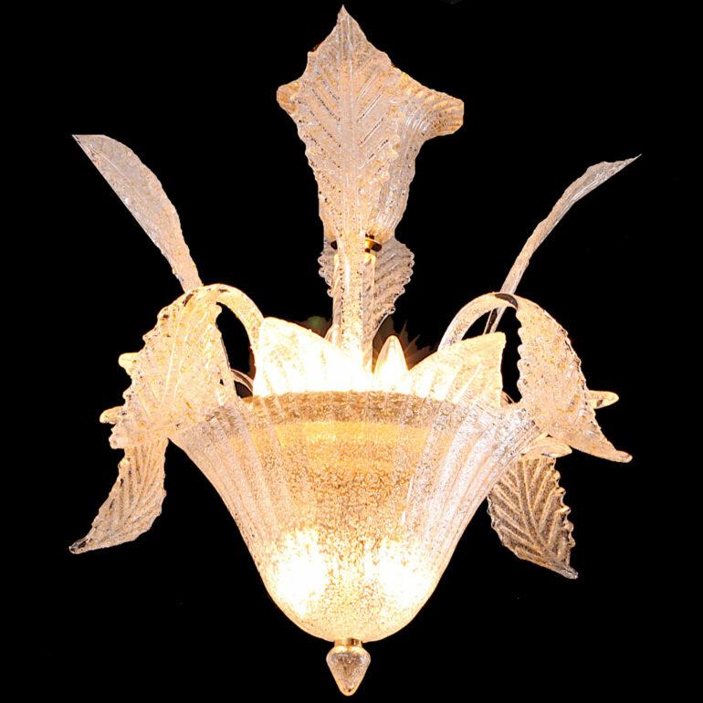 Blown Glass Vintage Italian Murano Chandelier