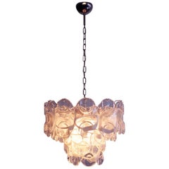 Vintage Italian Murano Chandelier Lamp in Vistosi Style, 36 Glasses