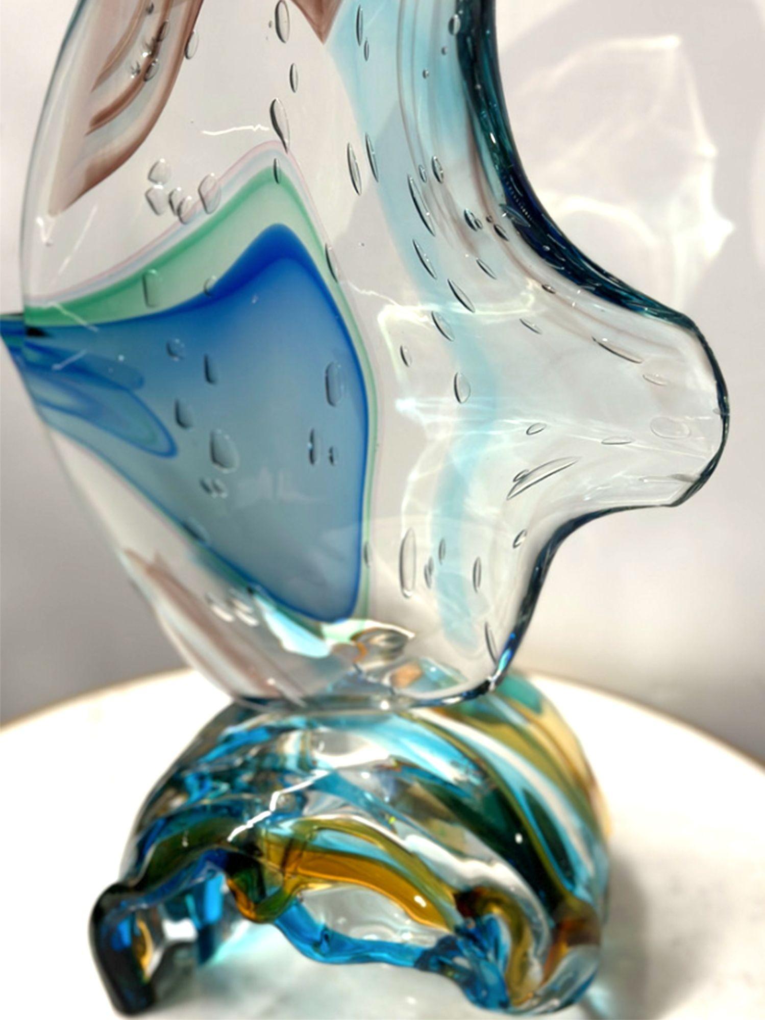 Vintage Italian Murano Fish Sculpture by Sergio Costantini In Good Condition For Sale In Los Angeles, CA