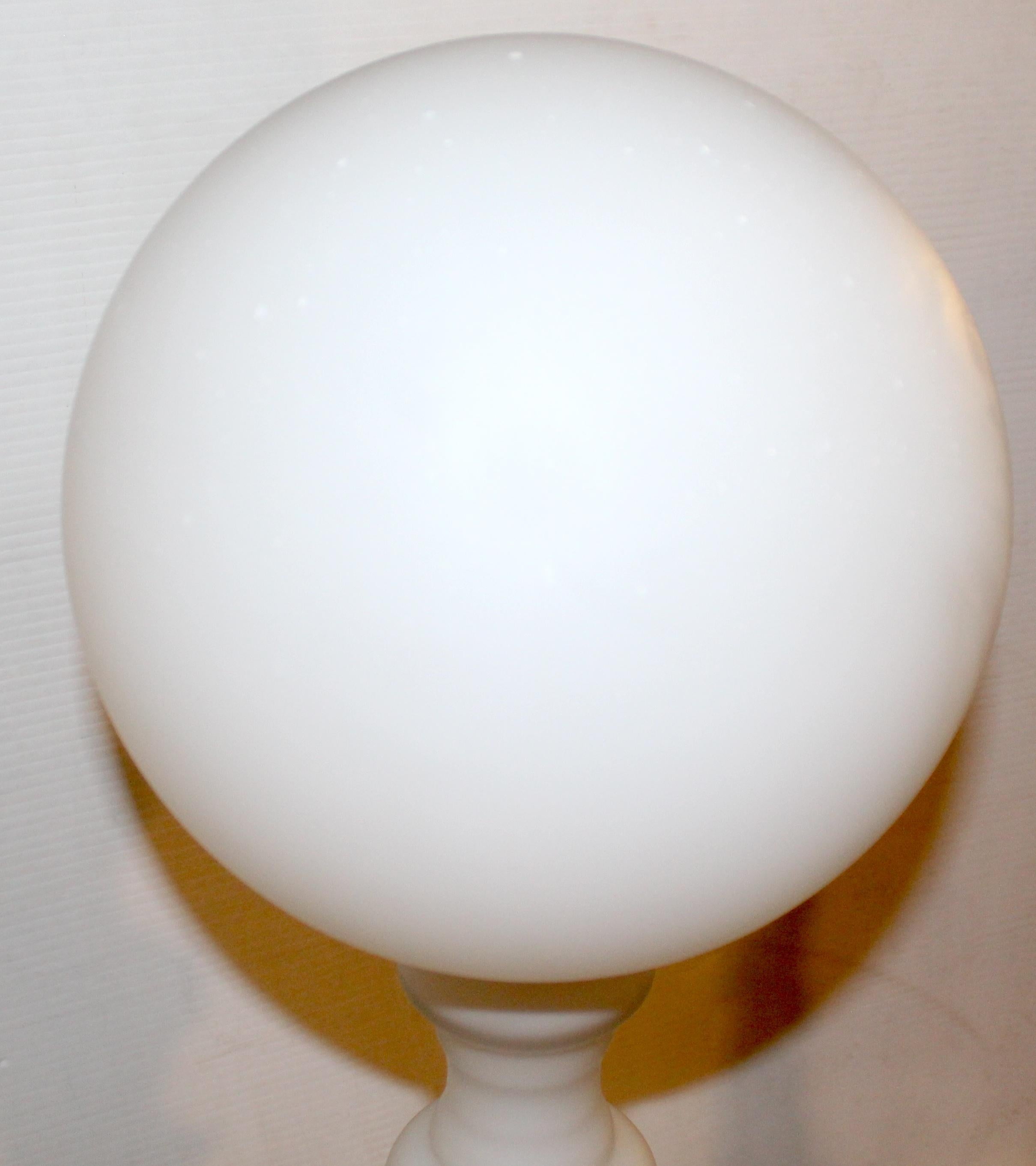 Murano Glass Vintage Italian Murano Frosted Glass Lamp For Sale