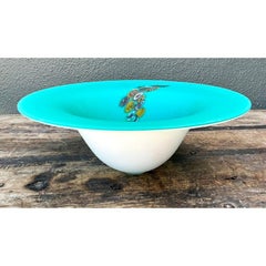 Vintage Italian Glass Schale aus Murano-Glas