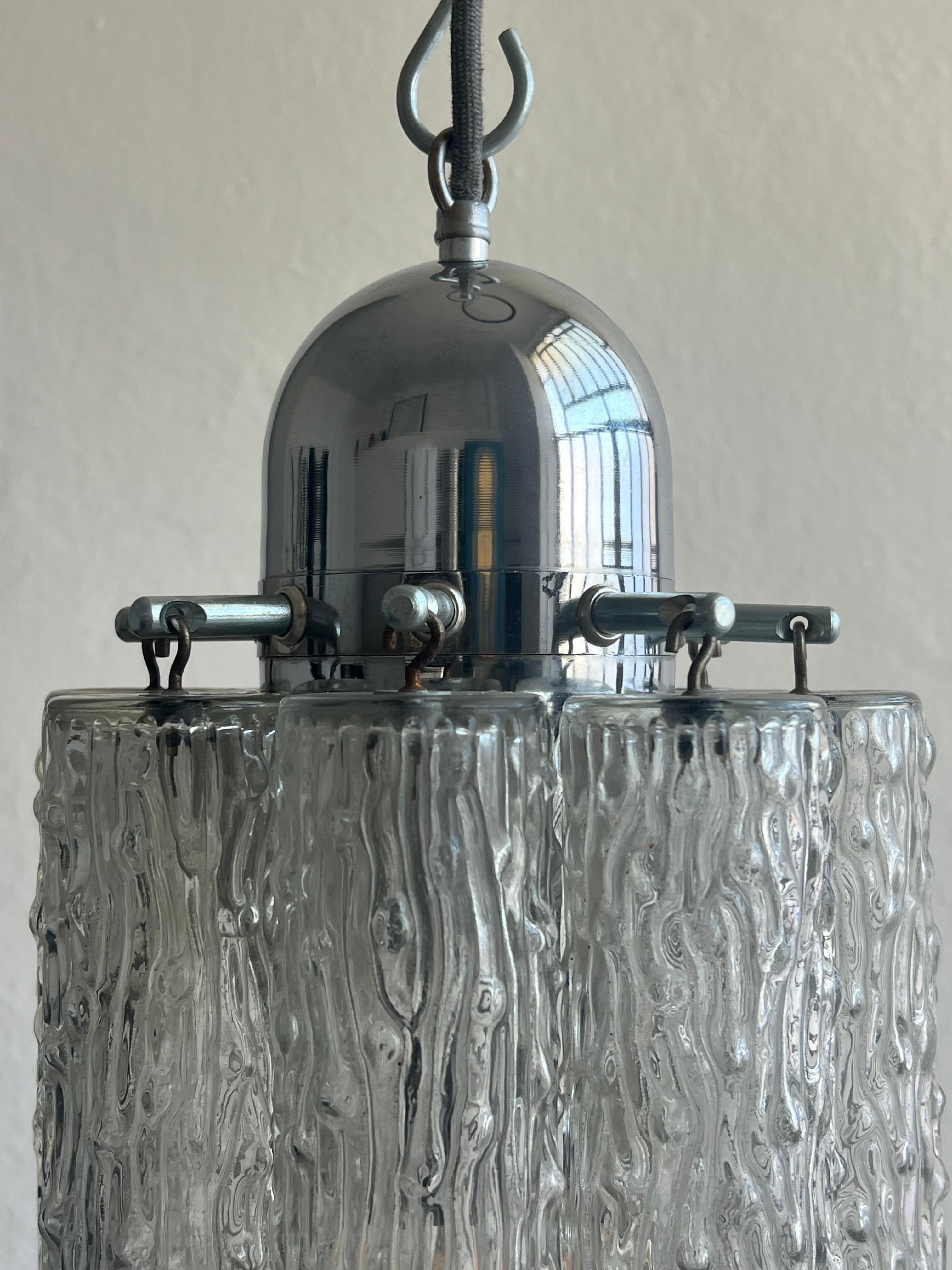 Lampadario a sospensione d'epoca in vetro di Murano di Toni Zuccheri anni '60 in vendita 6