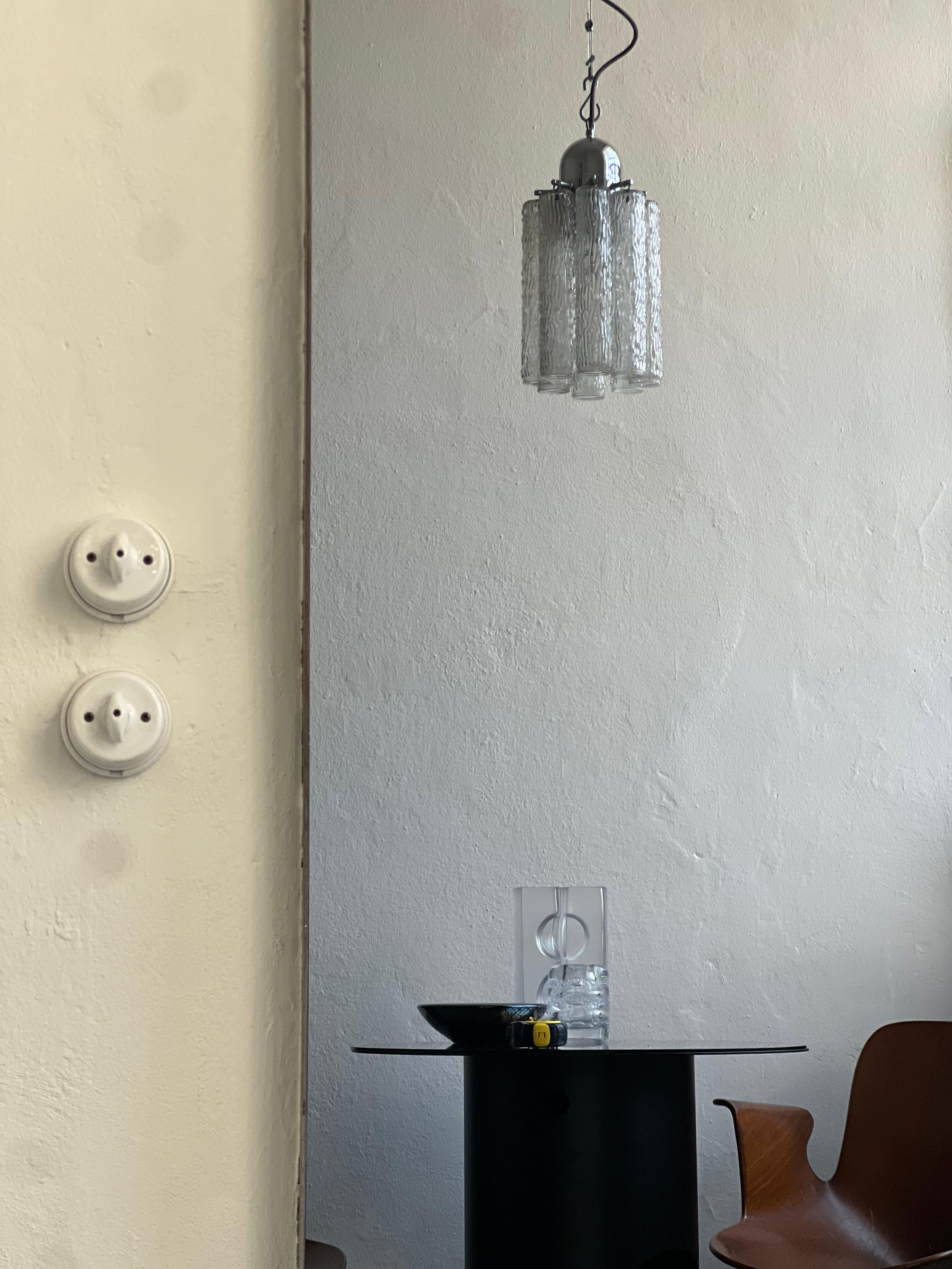 Lampadario a sospensione d'epoca in vetro di Murano di Toni Zuccheri anni '60 in vendita 10