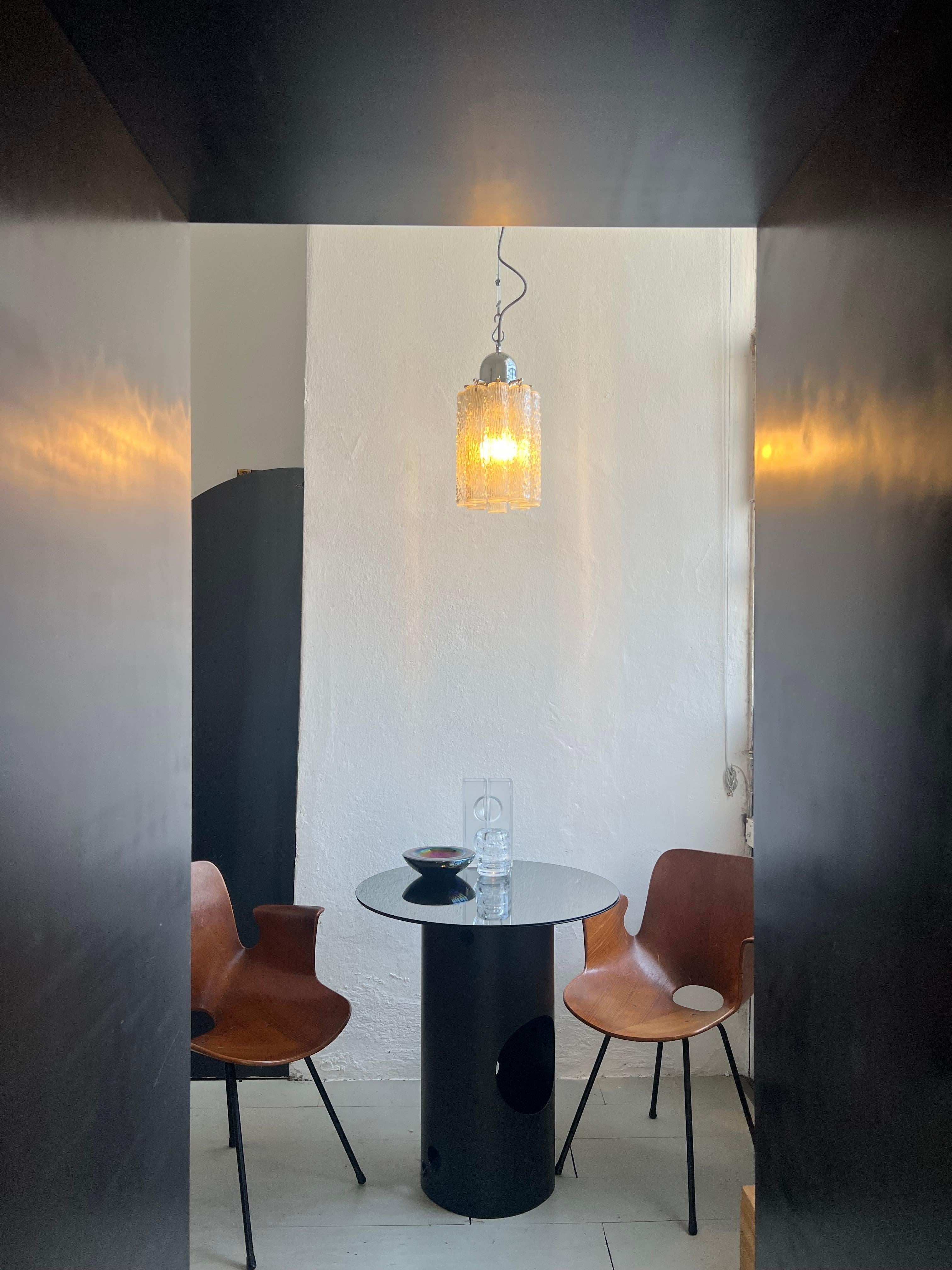 Metà XX secolo Lampadario a sospensione d'epoca in vetro di Murano di Toni Zuccheri anni '60 in vendita