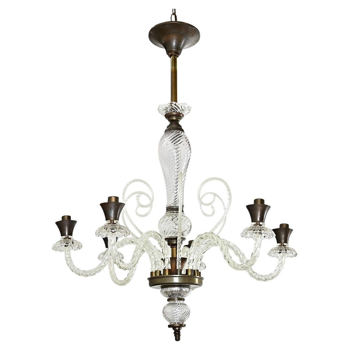 Vintage Italian Murano Glass Chandelier