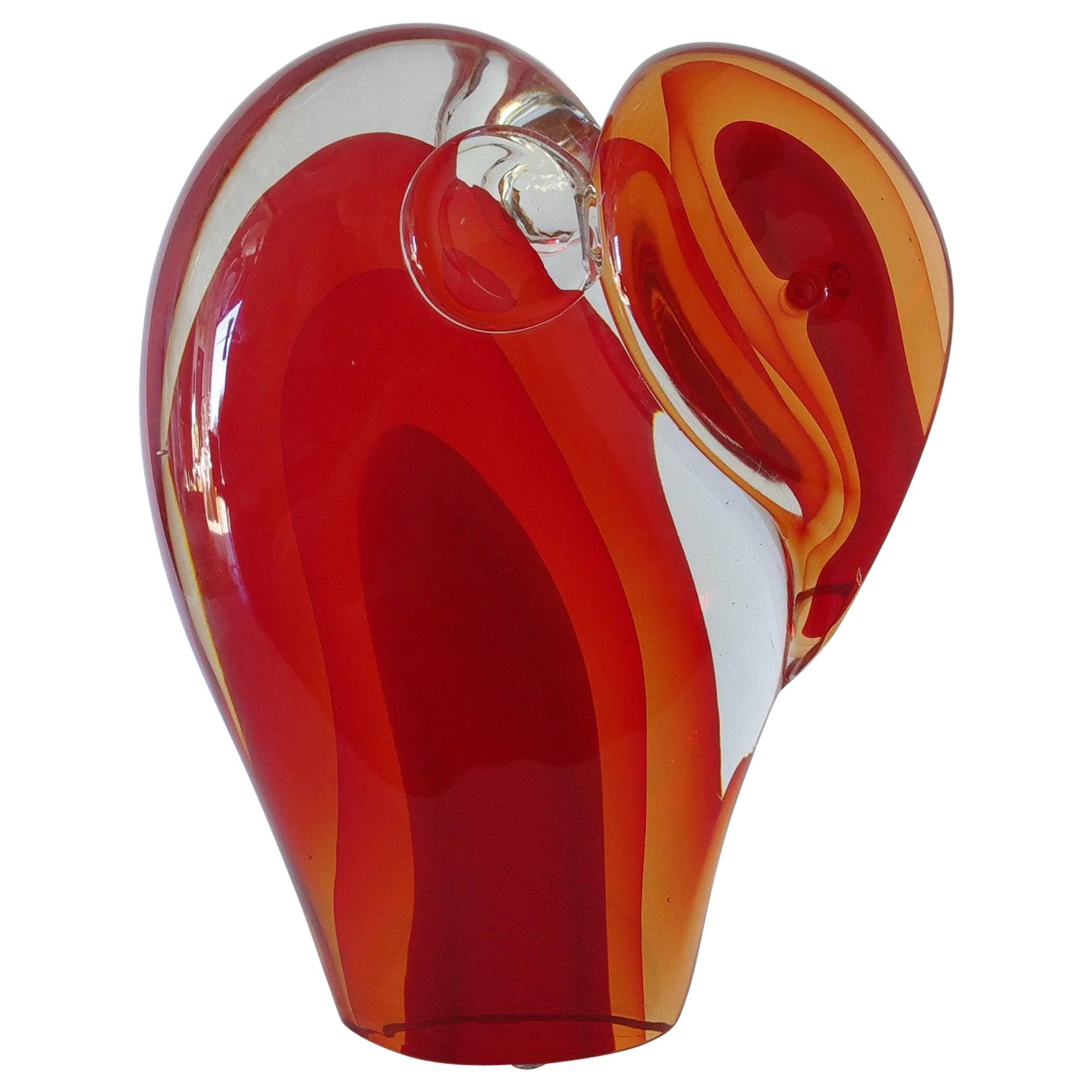 Scultura Elefante in vetro di Murano vintage del Maestro Romano Dona