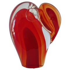 Scultura Elefante in vetro di Murano vintage del Maestro Romano Dona