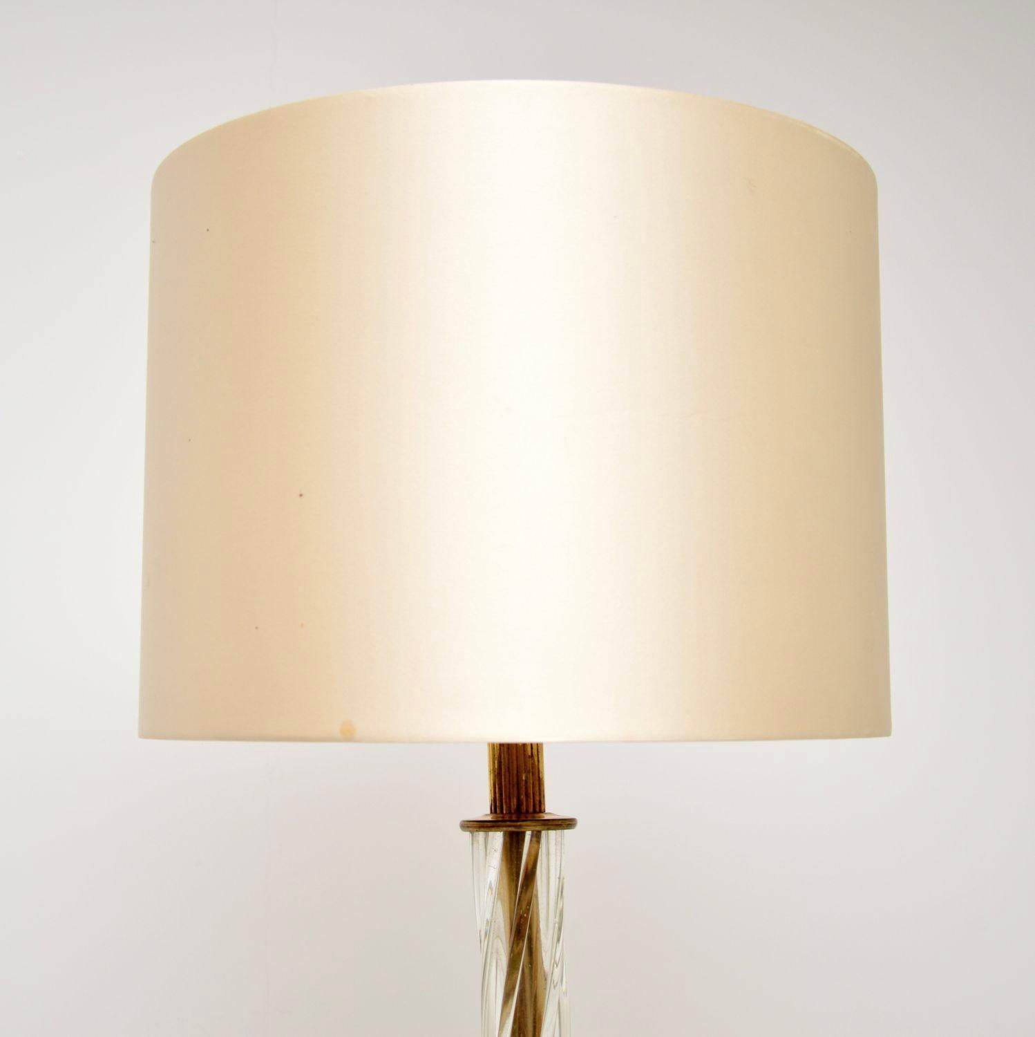 Mid-Century Modern Vintage Italian Murano Glass Floor Lamp For Sale