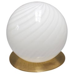 Vintage Italian Murano Glass Globe Table Lamp 'circa 1970s', Large