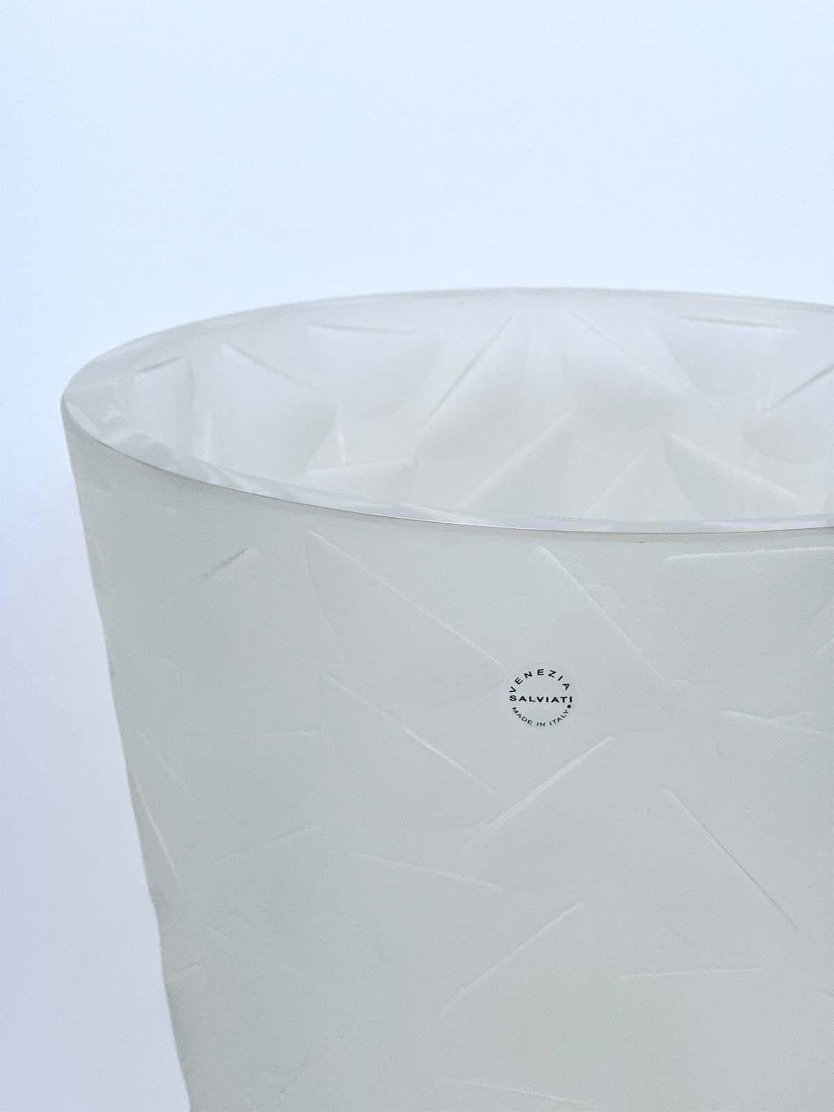 Vintage Italian Murano Glass Ice Bucket by Salviati, 2008 In Good Condition For Sale In Los Angeles, CA