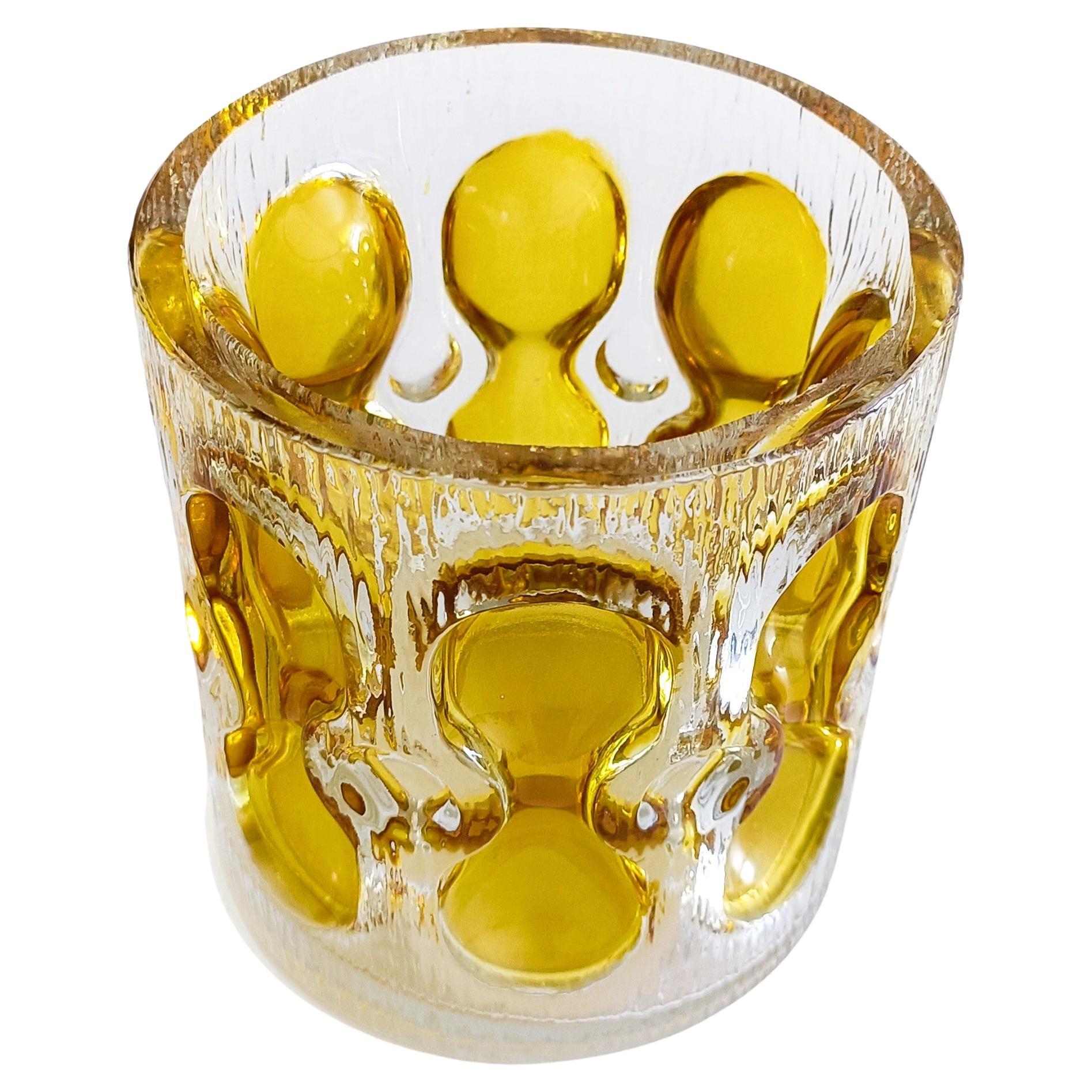 Cubitera vintage de cristal de Murano, Italia, años 60 Hecho a mano