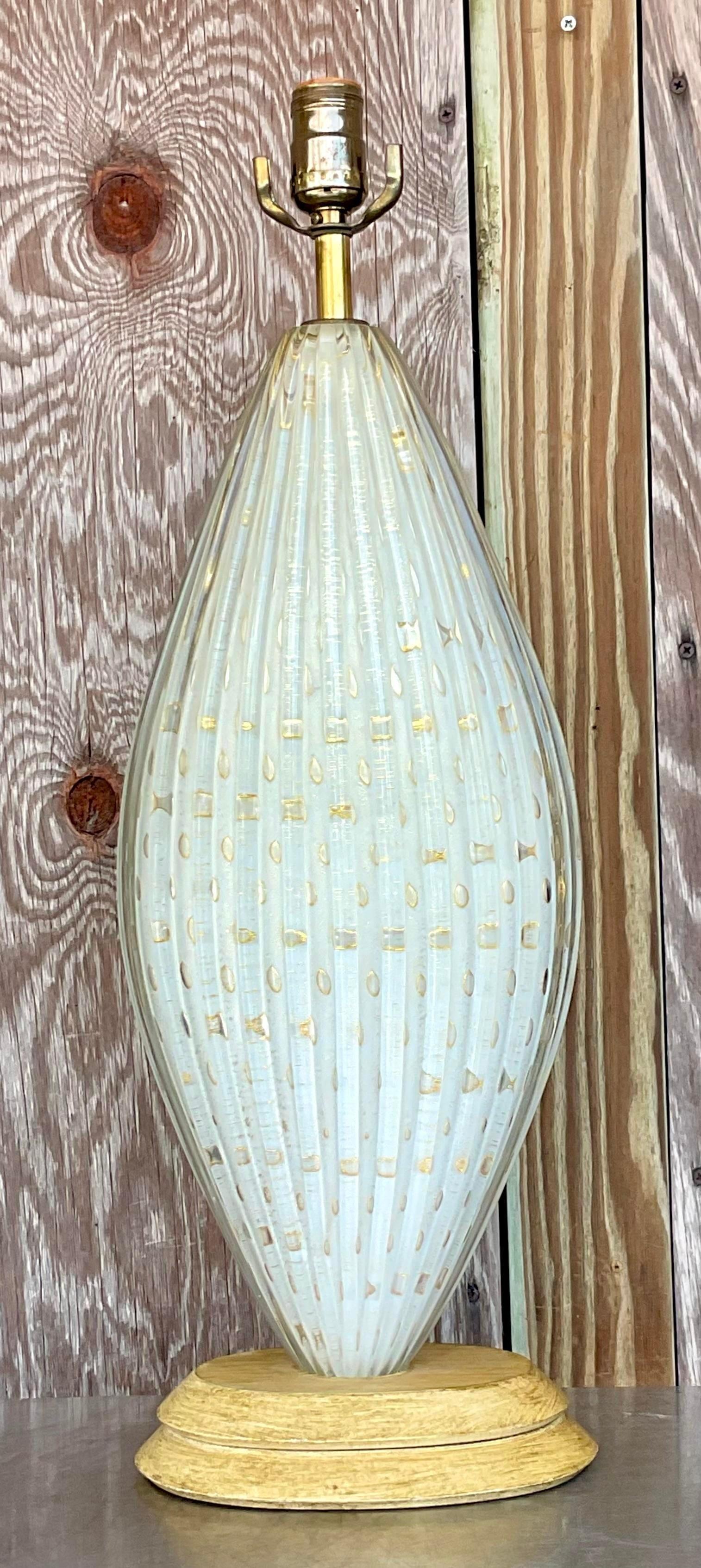 20th Century Vintage Italian Murano Glass Lamp For Sale