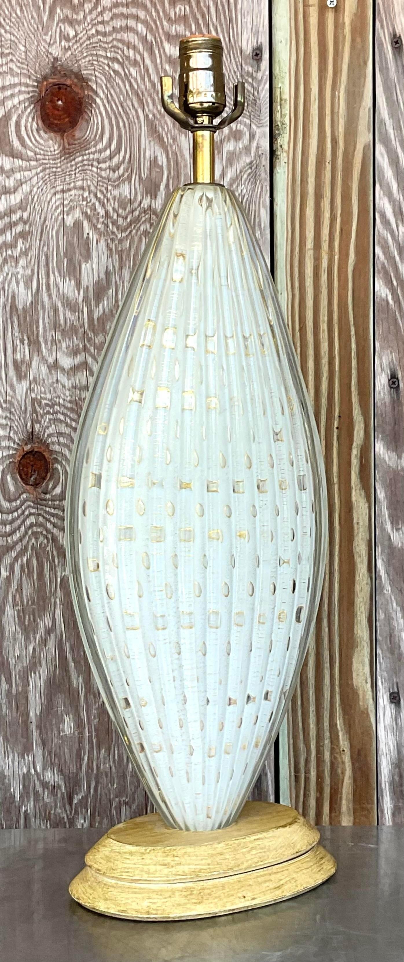 Vintage Italian Murano Glass Lamp For Sale 1