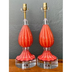 Lampade vintage in vetro di Murano - Set da 2