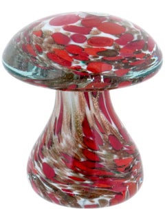 Vintage Italian Murano Glass Mushroom Figurine