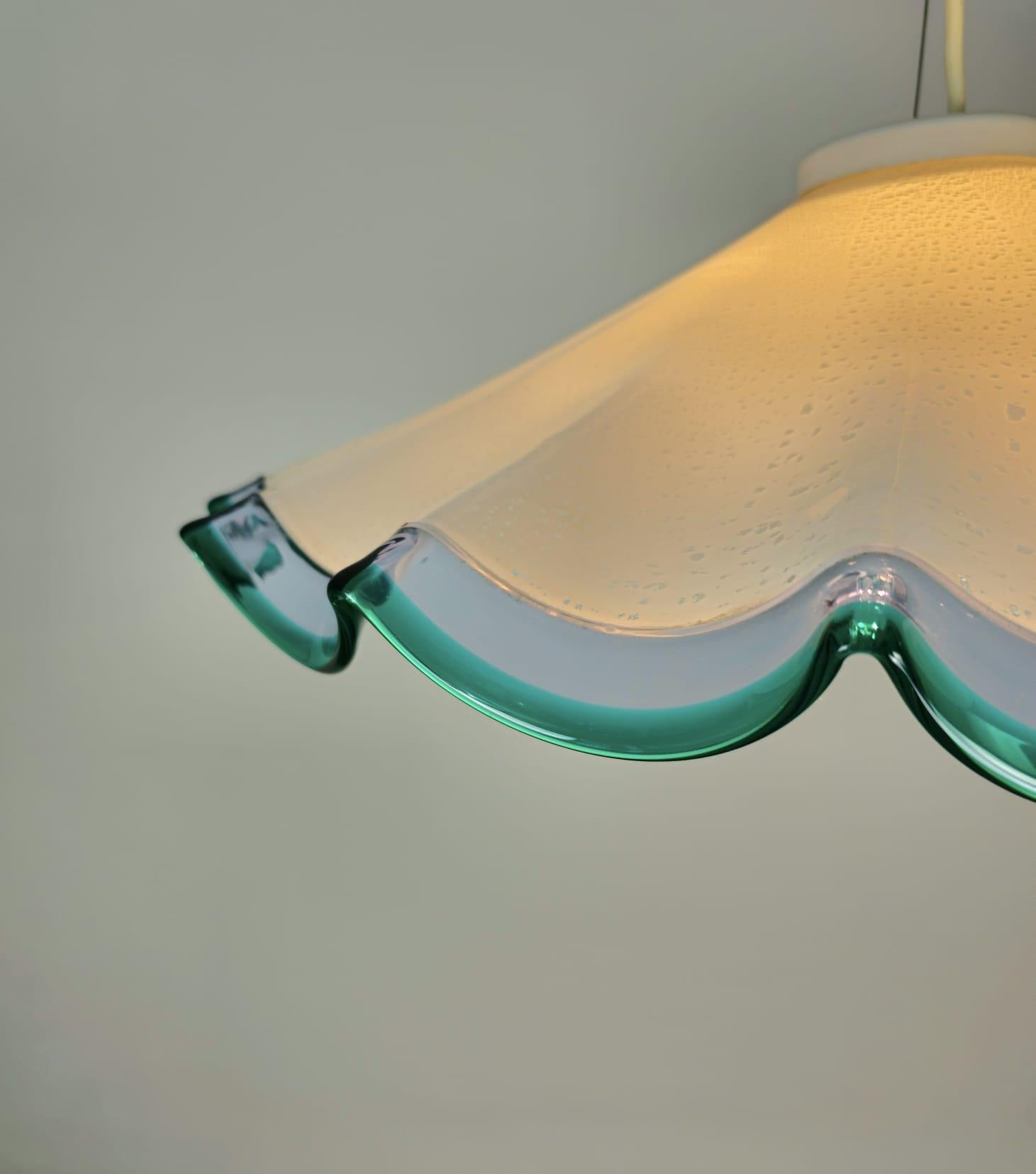 Vintage Italian Murano Glass Pendant Lamp 1980s For Sale 6