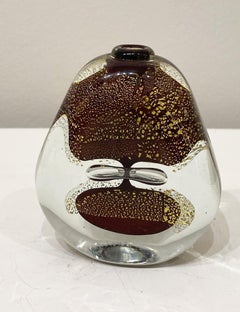 vintage italian murano glass perfume bottle, in the style of Roger Gandelman