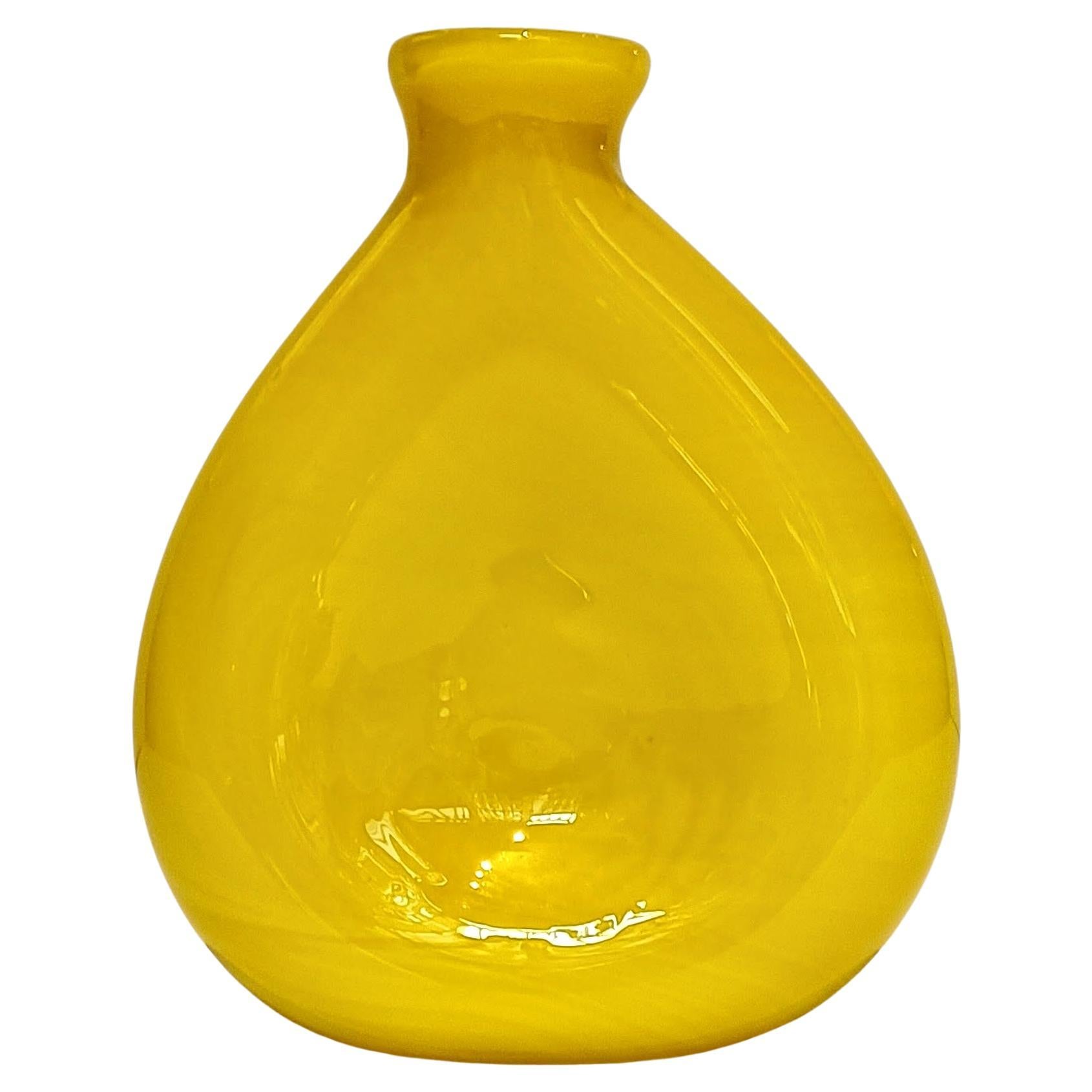Vintage Italian Murano Glass Pop Art Style Pair of Signed Vases, 1960s 5