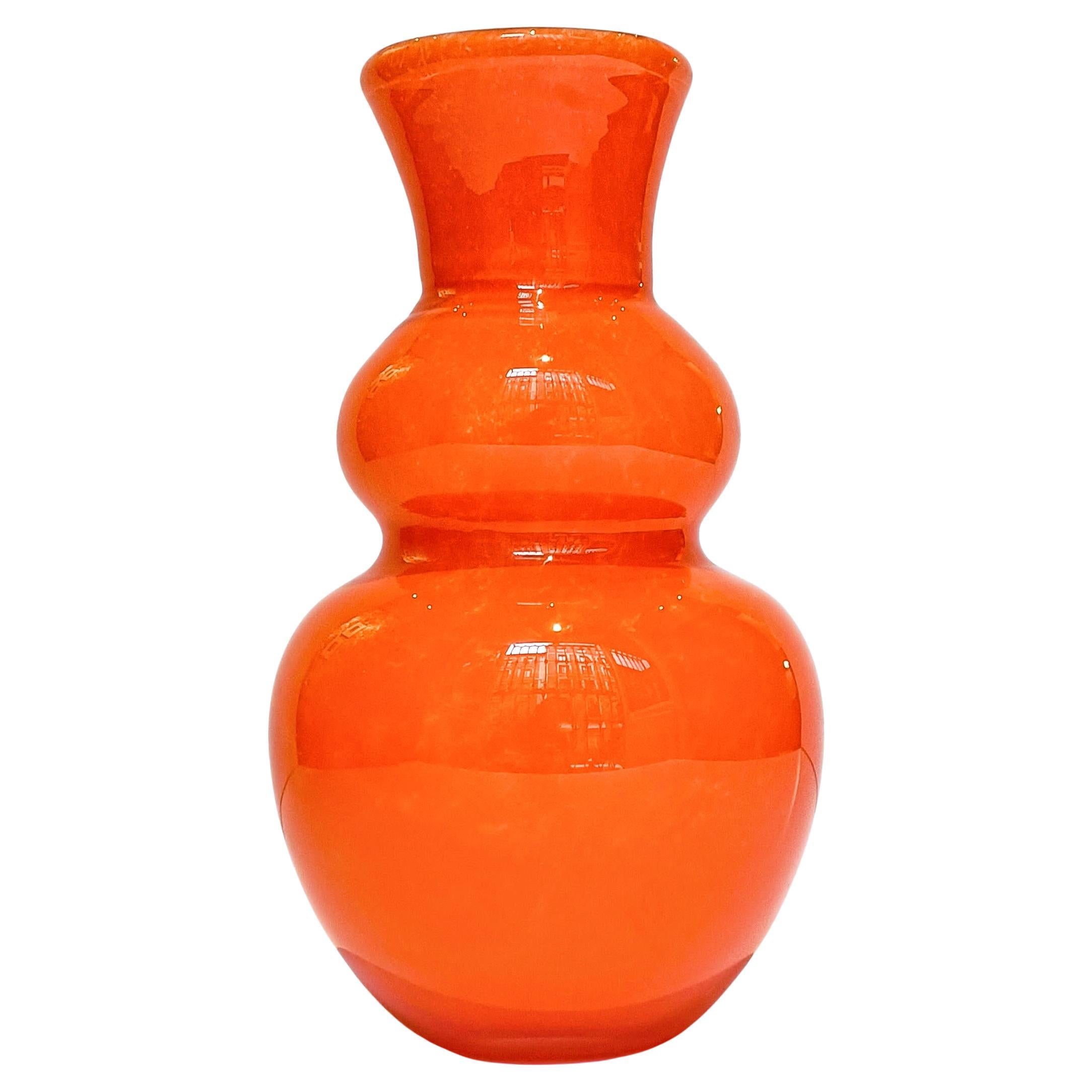 Vintage Italian Murano Glass Pop Art Style Pair of Signed Vases, 1960s 1
