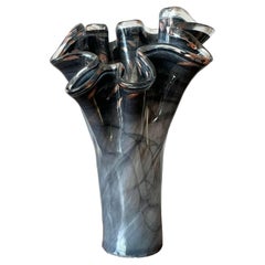 Vintage Italian Murano Glass Ruffle Vase