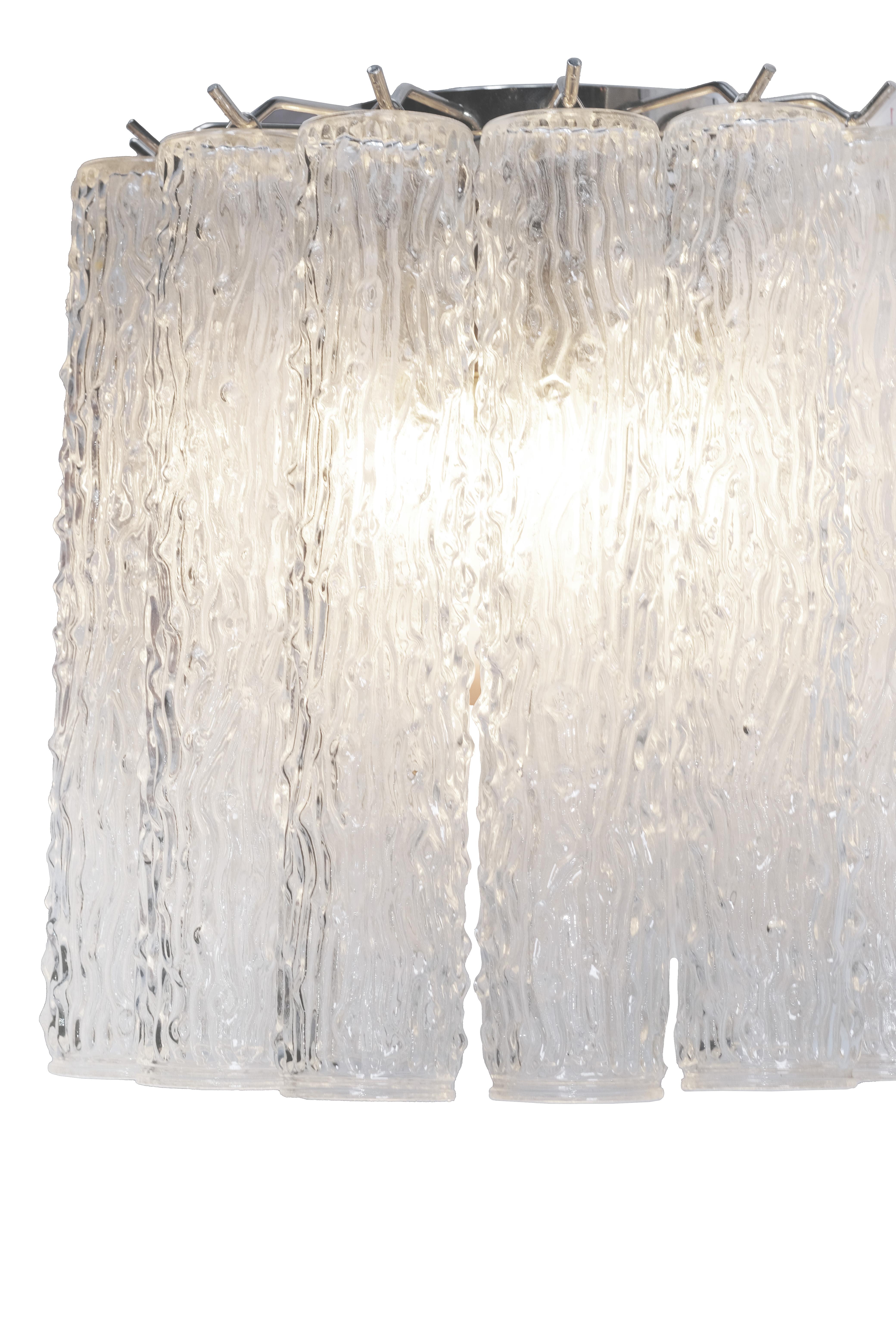 Lámparas de cristal de Murano Vintage Italianas de Mazzega Pulido en venta