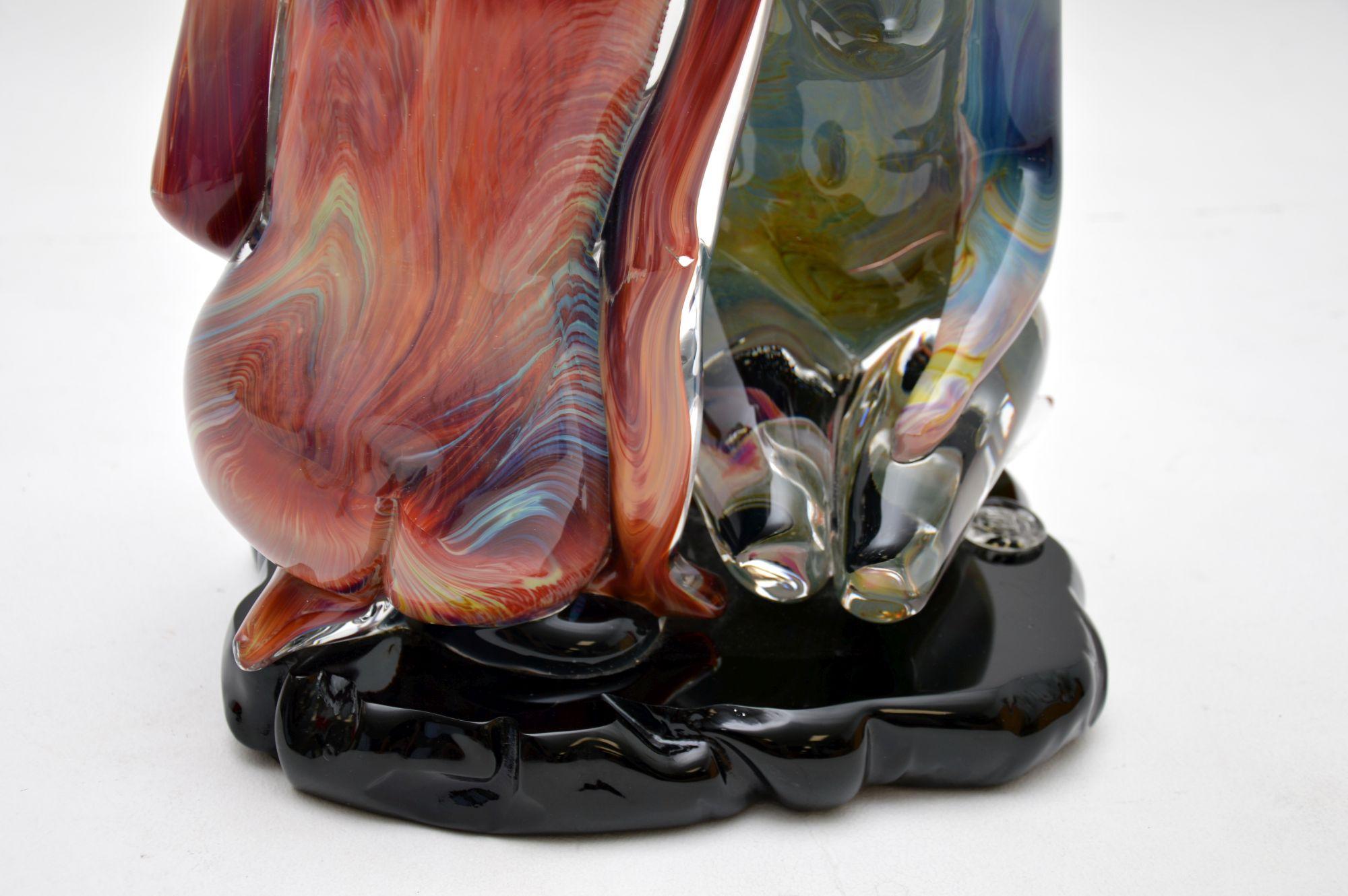 Vintage Italian Murano Glass Sculpture by Dino Rosin 1