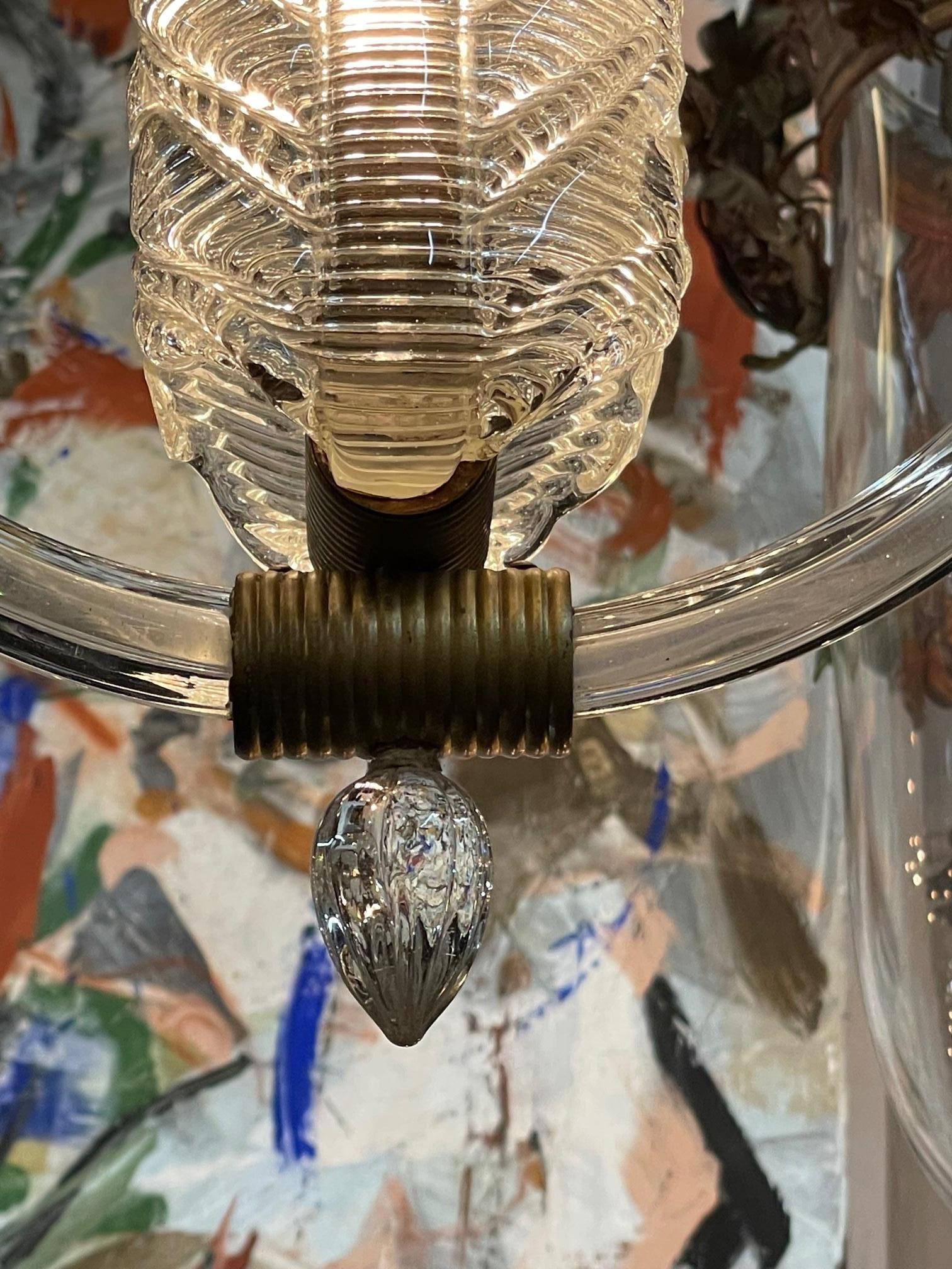 Vintage Italian Murano Glass Single Light Pendant 1