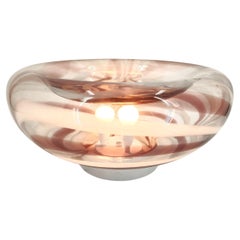 Vintage italian murano glass table lamp attributed to AV Mazzega, 1970s