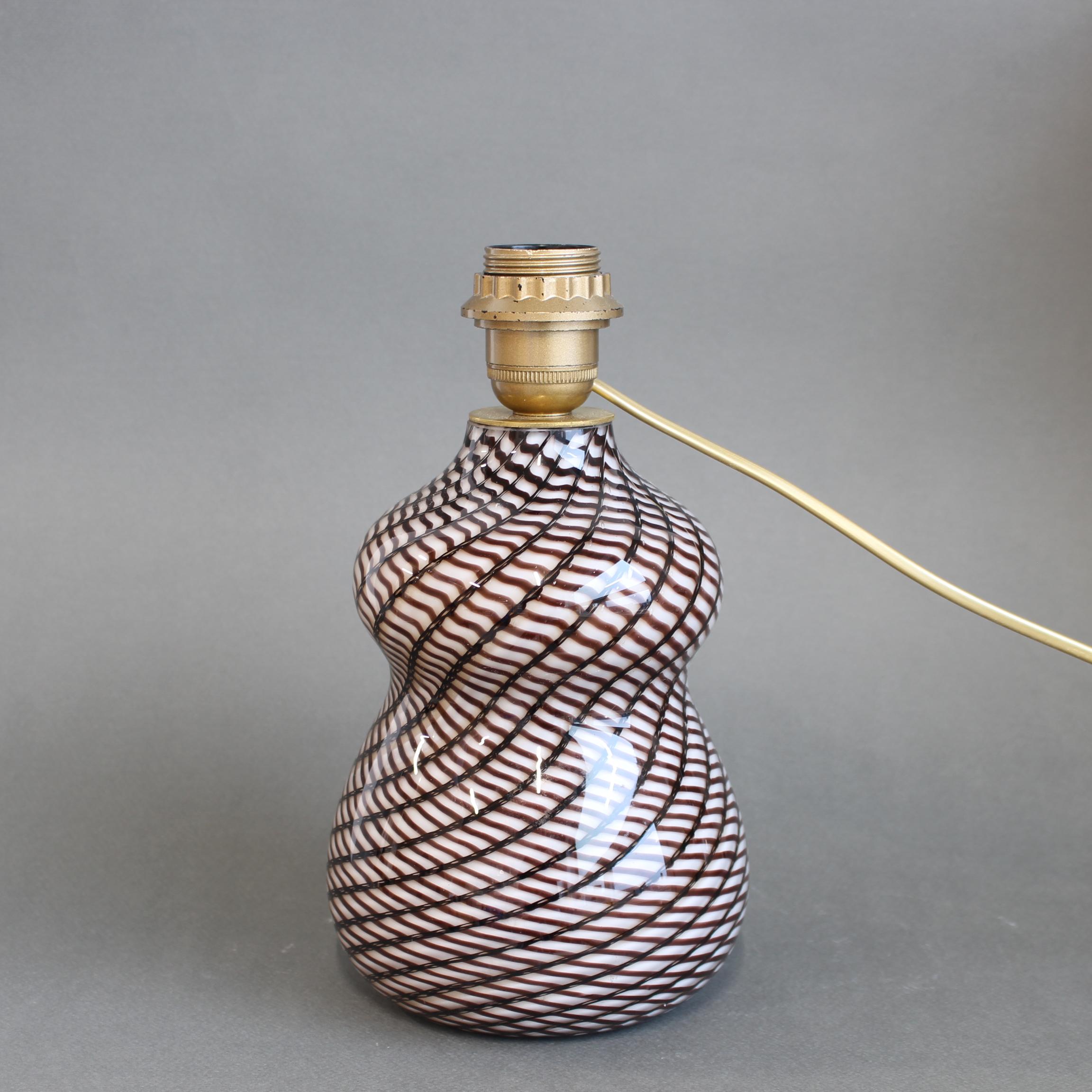Vintage Italian Glass Tischlampe aus Murano-Glas (ca. 1970er Jahre) im Zustand „Gut“ im Angebot in London, GB