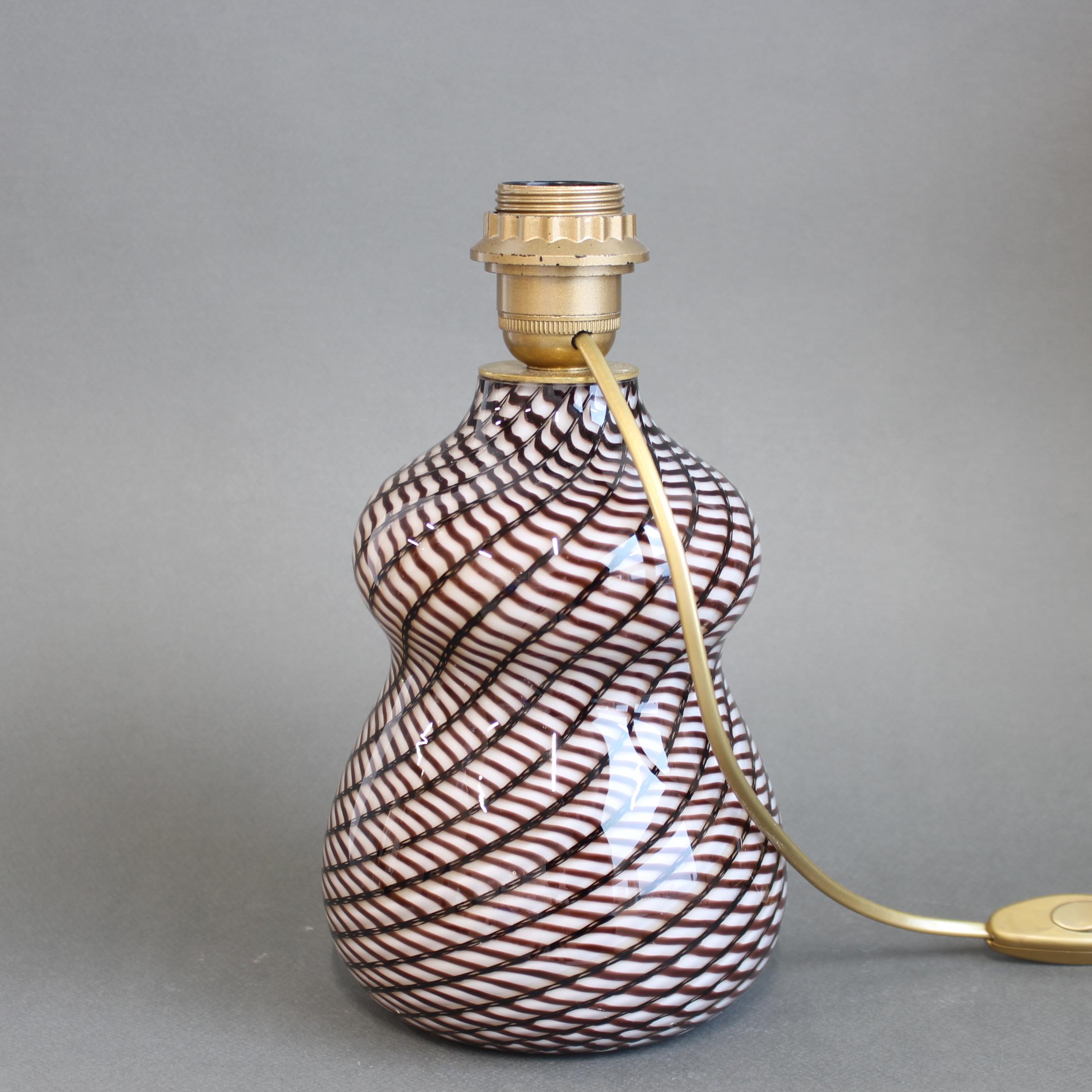 Vintage Italian Glass Tischlampe aus Murano-Glas (ca. 1970er Jahre) im Angebot 1