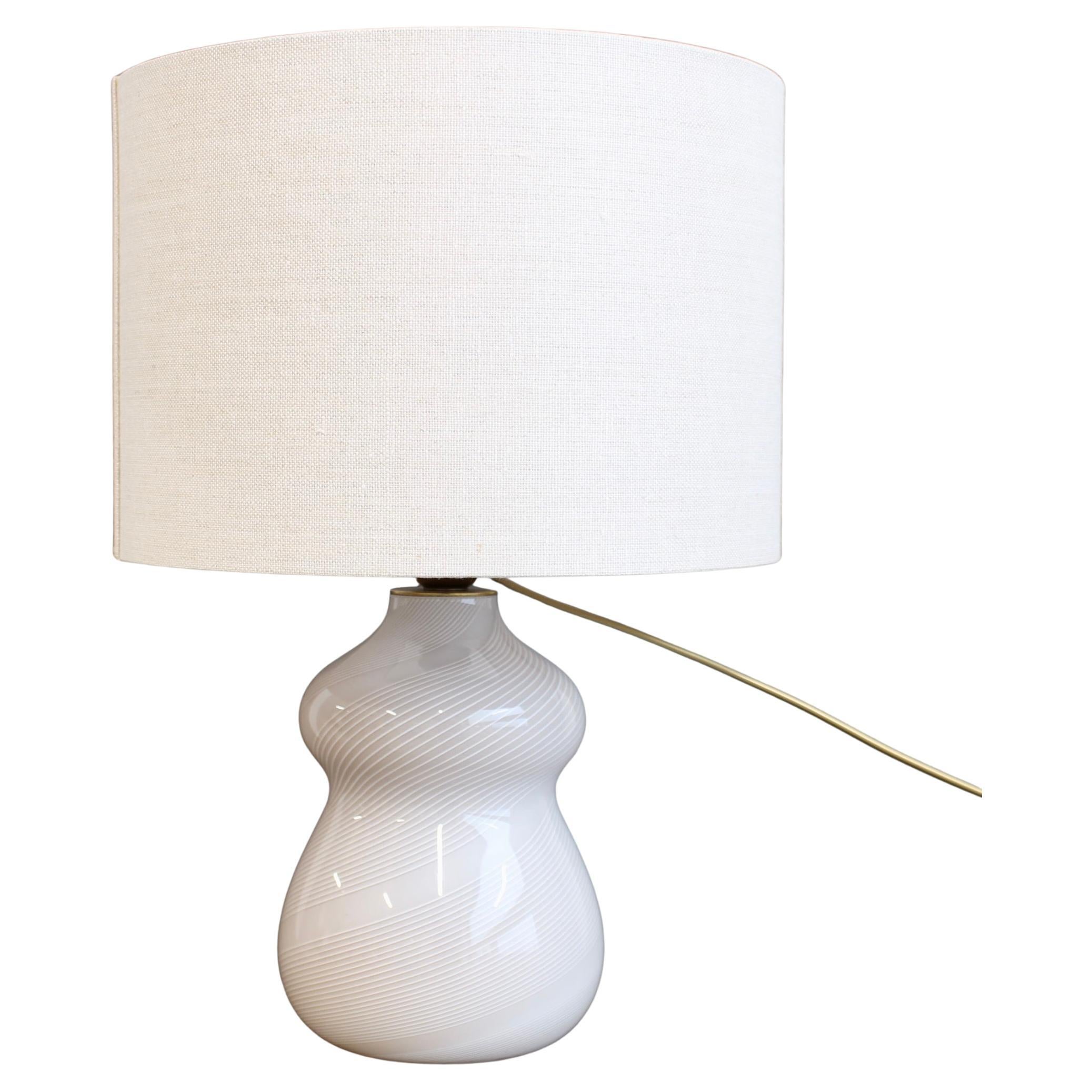 Lampada da tavolo vintage in vetro di Murano (circa anni '70)