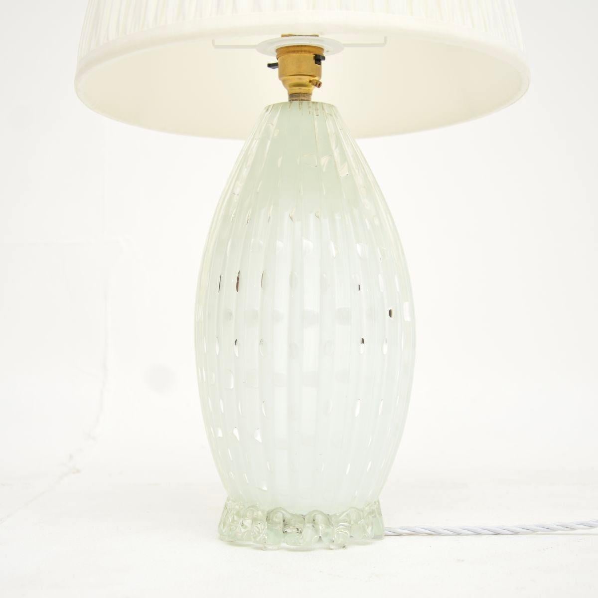Vintage Italian Murano Glass Table Lamp In Good Condition For Sale In London, GB
