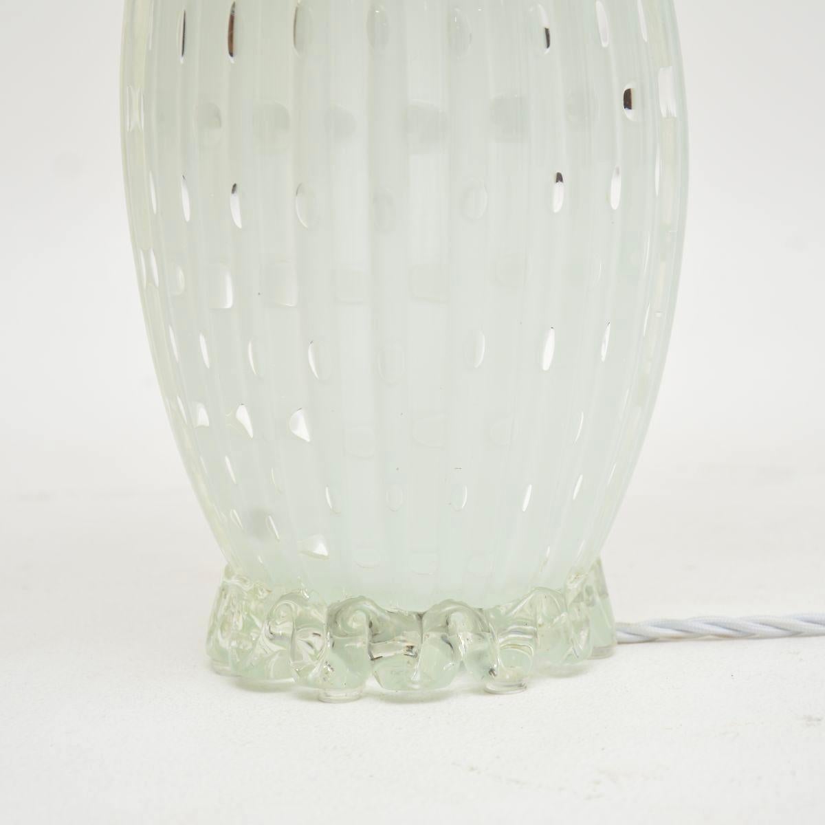Vintage Italian Murano Glass Table Lamp For Sale 2