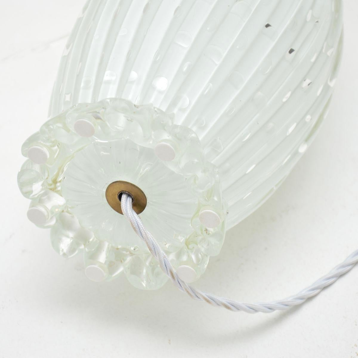 Vintage Italian Murano Glass Table Lamp For Sale 3