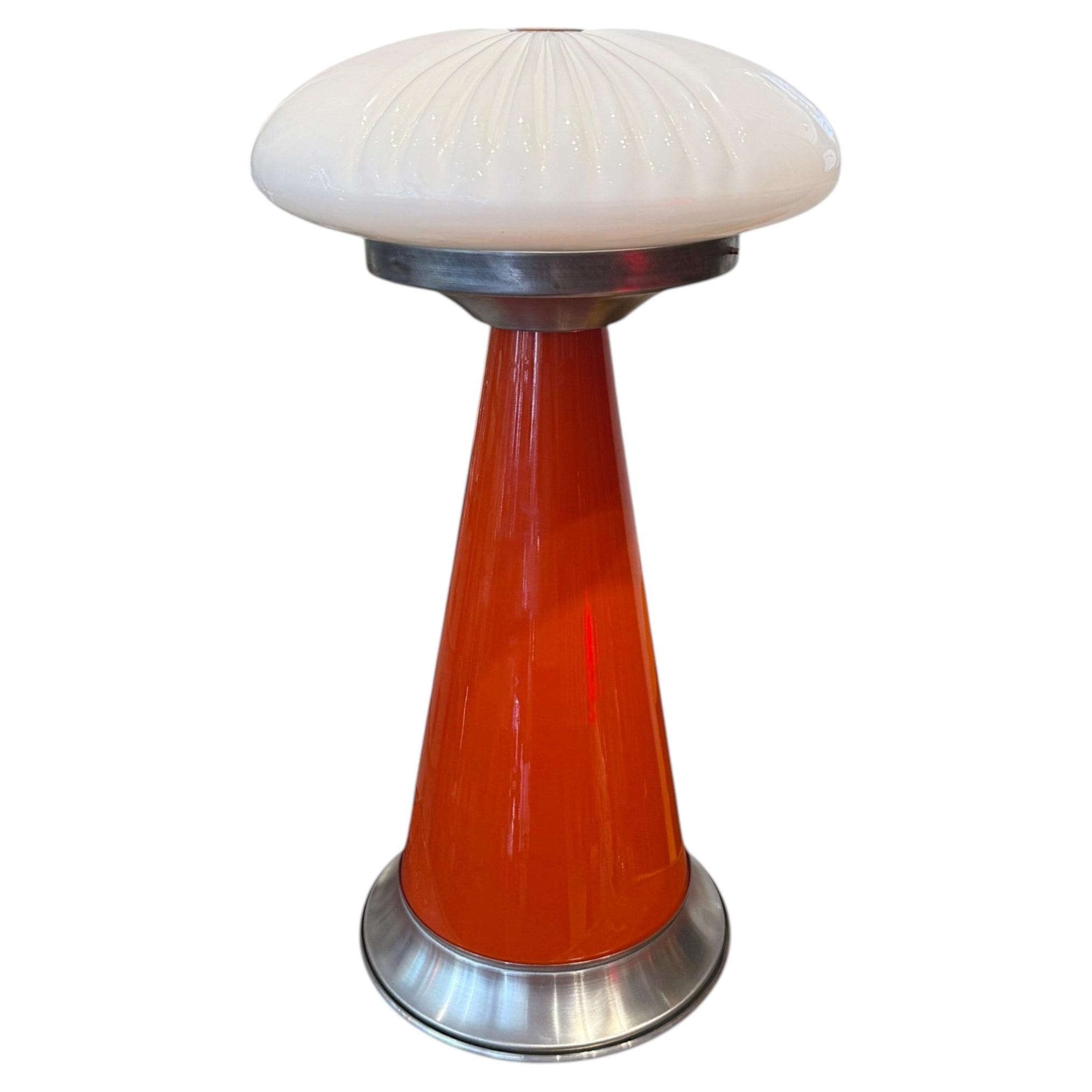 Vintage Italian Murano Glass Table Lamp, Space Age Design, 20th Century For Sale